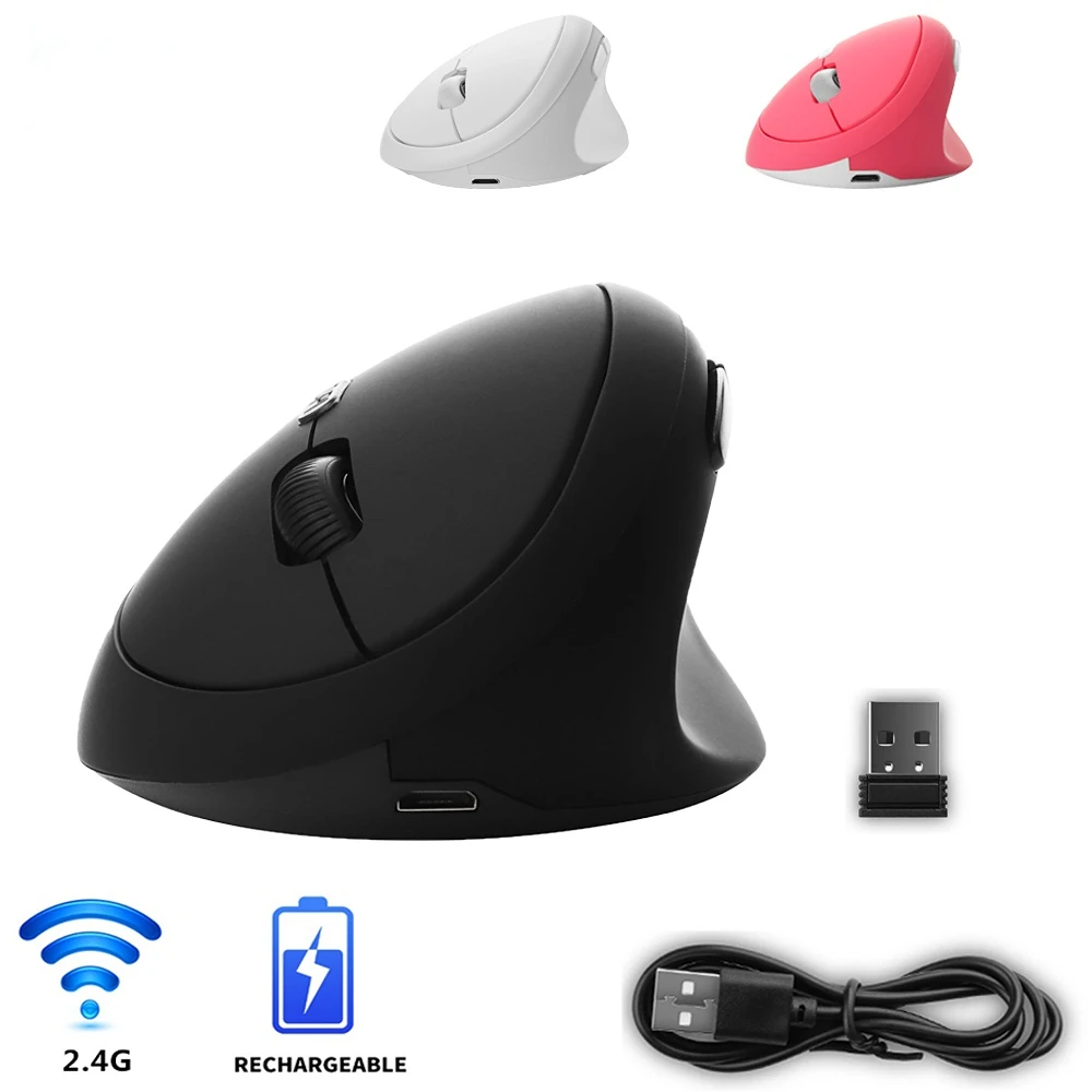 

Ergonomic Vertical Mouse 2.4G Wireless USB Rechargeable 1600DPI Gamer Mice 6D Mini Gaming Mouse For Computer Laptop PC