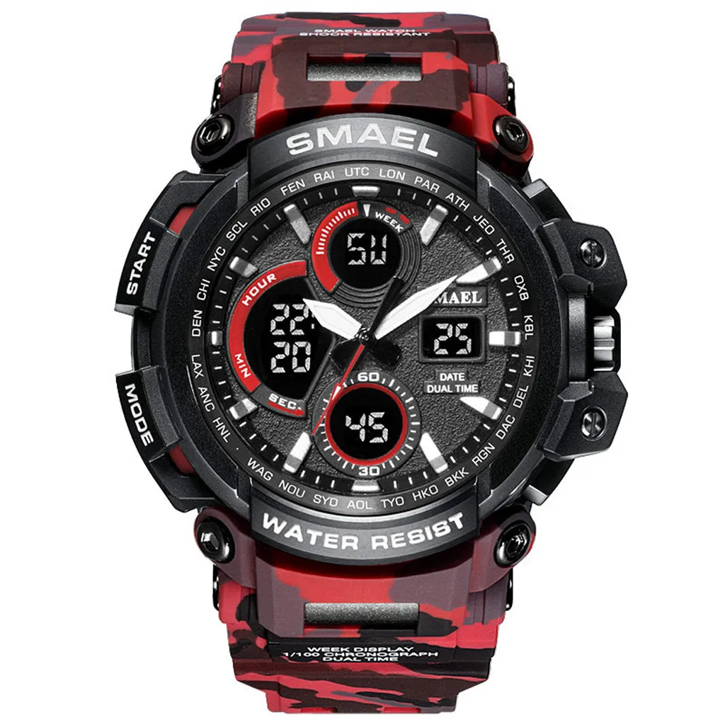 Smael Men Sport Watch Dual Display Analog Digital Led Electronic Wrist Watches Watches For Men Luxury Steeldive Automatic Watch
Smael Men Sport Watch Dual Display Analog Digital Led Electronic Wrist Watches Watches For Men Luxury Steeldive Automatic Watch