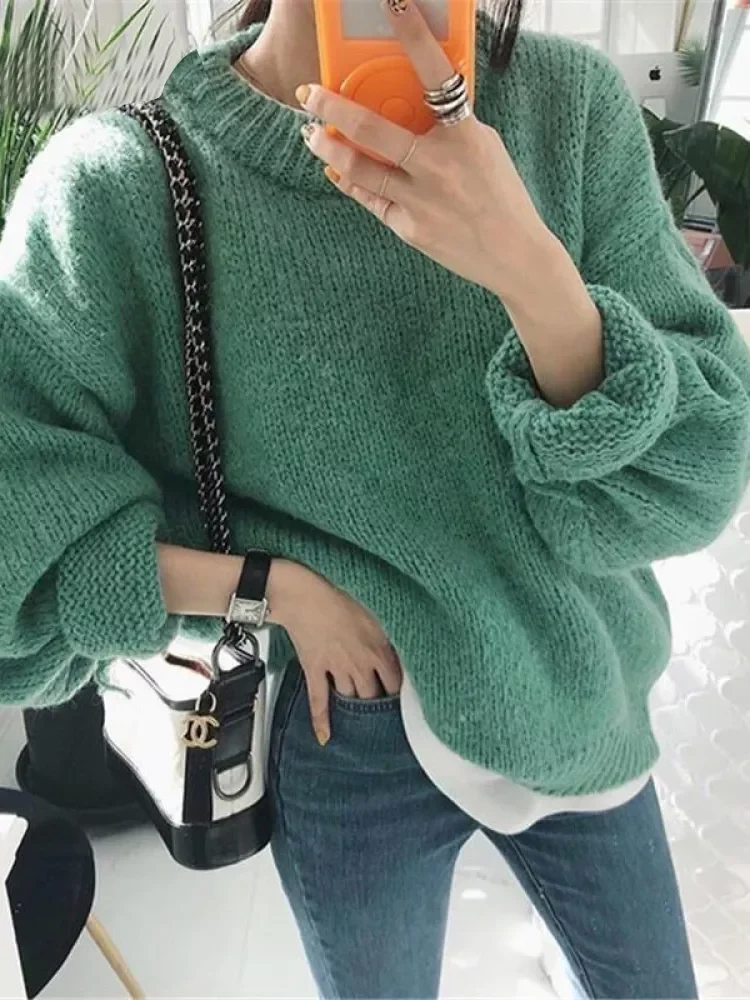 Aachoae Sweater Women 2021 Autumn Winter Solid O Neck Pullover Sweaters Korean Style Knitted Long Sleeve Jumpers Casual Tops
Aachoae Sweater Women 2021 Autumn Winter Solid O Neck Pullover Sweaters Korean Style Knitted Long Sleeve Jumpers Casual Tops