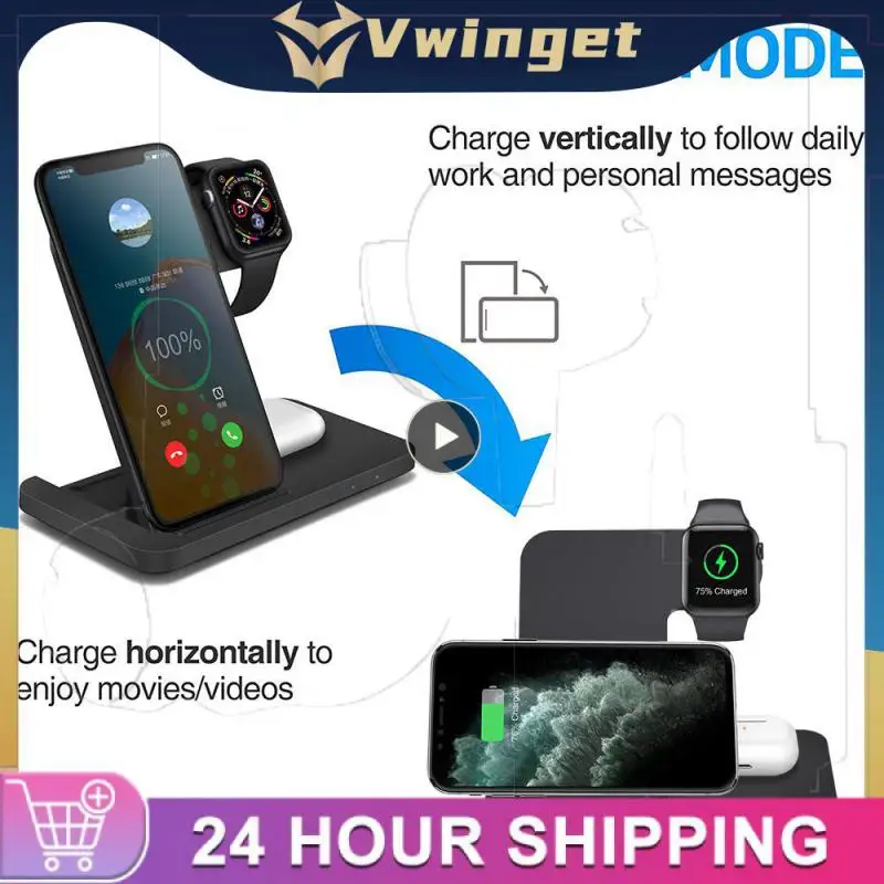 Wireless Charger Phone Holder 3 In 1 Quick Charging Stand 15w Fast Charging Wireless Charger For Iwatch Iphone 11 Xs Flodable
Wireless Charger Phone Holder 3 In 1 Quick Charging Stand 15w Fast Charging Wireless Charger For Iwatch Iphone 11 Xs Flodable