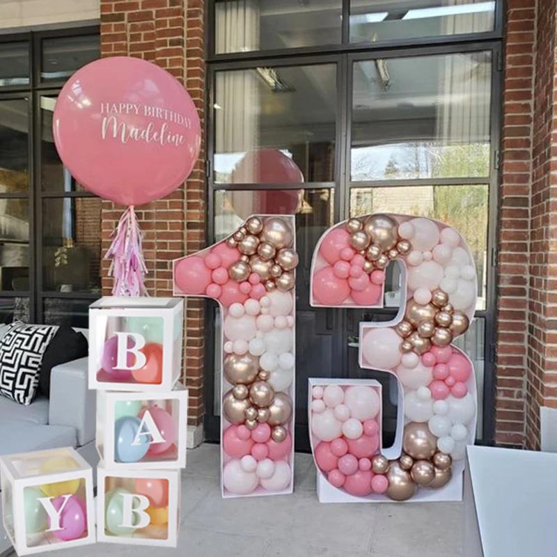 73cm Number Balloon Filling Box Mosaic Frame Stand Transparent Name Box Wedding Birthday Party Baby Shower Decorations Supplies
73cm Number Balloon Filling Box Mosaic Frame Stand Transparent Name Box Wedding Birthday Party Baby Shower Decorations Supplies