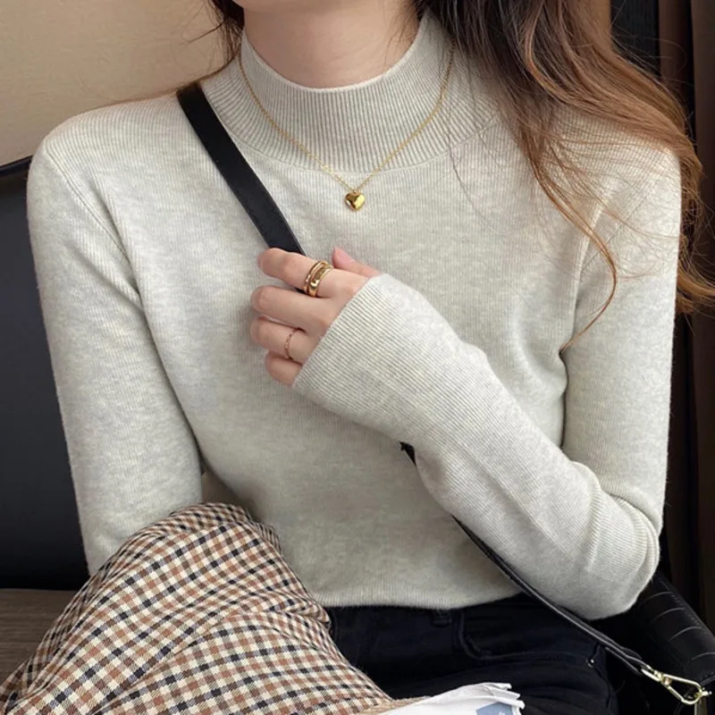 Knitwear for Women Spring and Autumn Half Turtleneck Bottoming Shirt Inner Wear Autumn
Knitwear for Women Spring and Autumn Half Turtleneck Bottoming Shirt Inner Wear Autumn