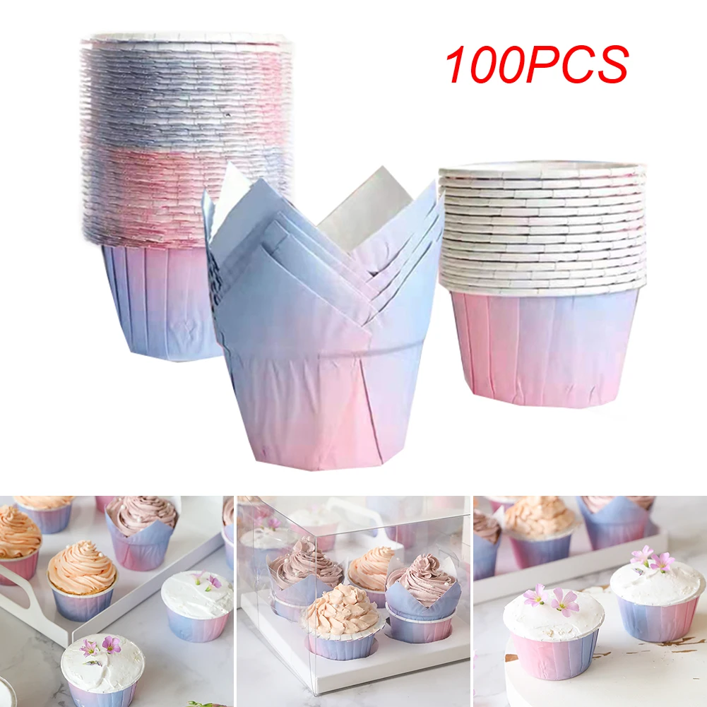 100pcs Gradient Cake Cups Mold Round Shaped Muffin Cupcake Liner Baking Molds DIY Kitchen Home Party Baking Dessert Supplies
100pcs Gradient Cake Cups Mold Round Shaped Muffin Cupcake Liner Baking Molds DIY Kitchen Home Party Baking Dessert Supplies