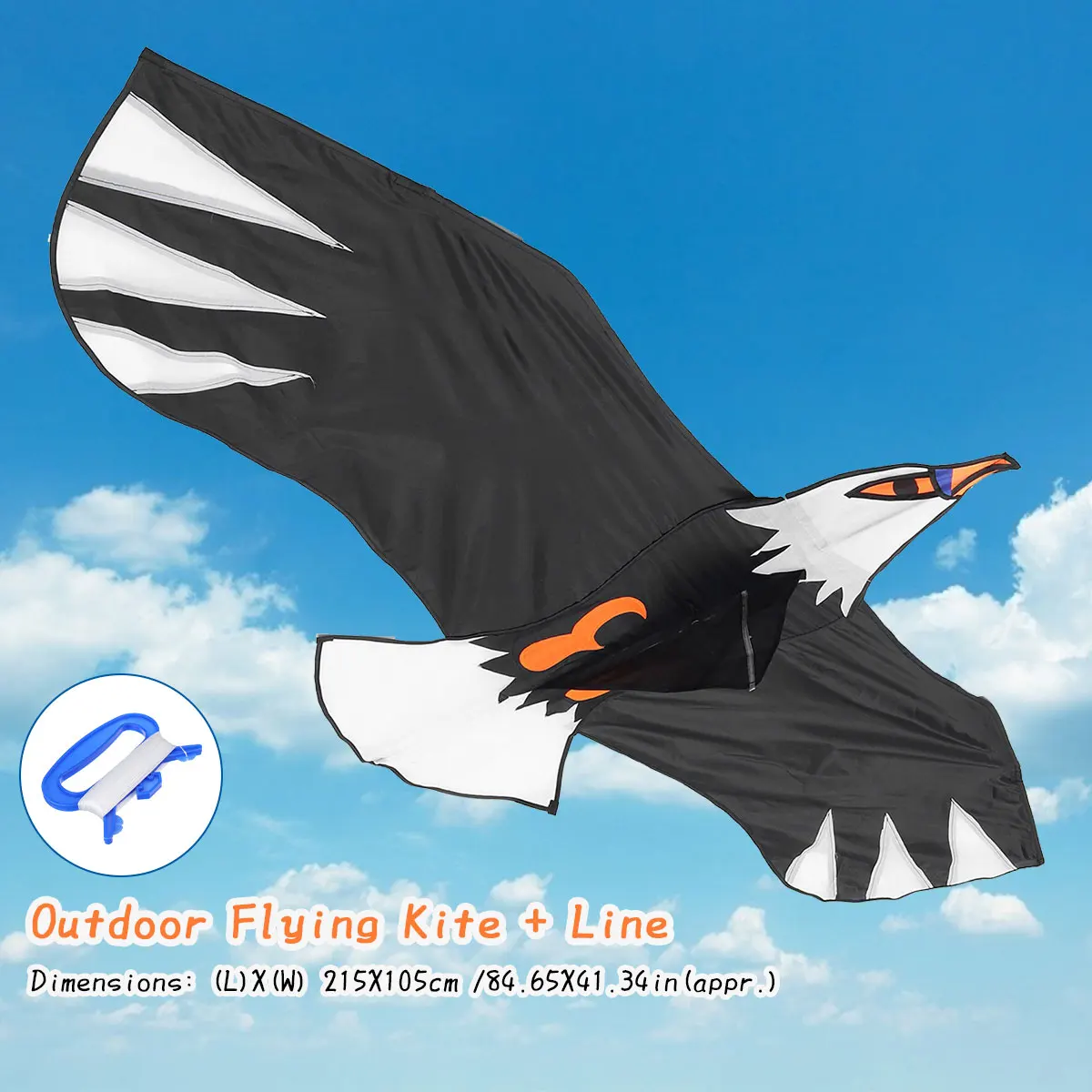 84.65X41.34in 3D Eagle Kite Single Line Stunt Kite Outdoor Fun Sports Toys Children Kids Beach Toys Funny Kites Toys 215X105cm
84.65X41.34in 3D Eagle Kite Single Line Stunt Kite Outdoor Fun Sports Toys Children Kids Beach Toys Funny Kites Toys 215X105cm
