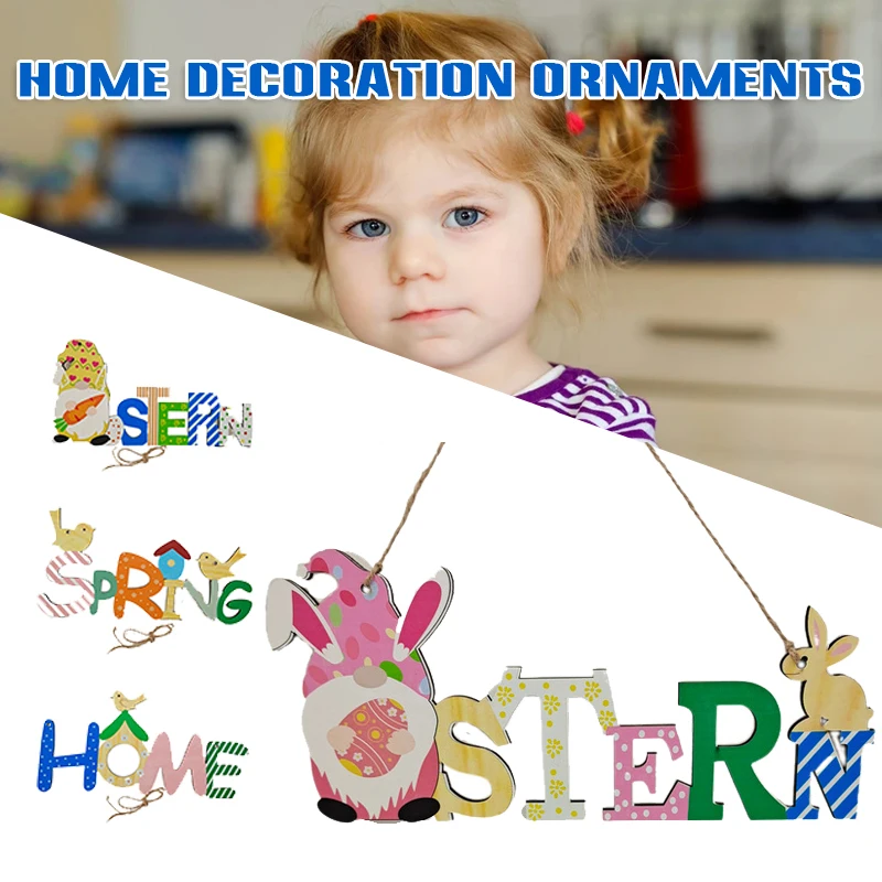 Easter Wooden Pendant Painted Crafts Personalized Hanging Ornament for Home Living Room Bedroom B99
Easter Wooden Pendant Painted Crafts Personalized Hanging Ornament for Home Living Room Bedroom B99