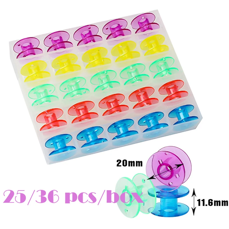 25/36PCS Colorful Transparent Metal Bobbins Sewing Machine Spools with Plastic Storage Box Sewing Accessories Tools DIY Costura
25/36PCS Colorful Transparent Metal Bobbins Sewing Machine Spools with Plastic Storage Box Sewing Accessories Tools DIY Costura