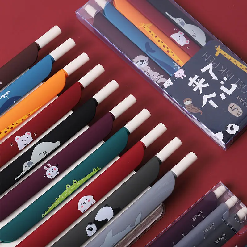 10 Colors Retro Color Gel Pen Set 0.5mm Creative journal Cute Animal Ruler Pens for Bullet Diary Hand account Drawing Stationery
10 Colors Retro Color Gel Pen Set 0.5mm Creative journal Cute Animal Ruler Pens for Bullet Diary Hand account Drawing Stationery
