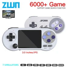 SF2000 3 Inch IPS Wireless Retro Handheld Game Controller Game Console Built in 6000 Games AV Output Classic Mini Games for Kids
