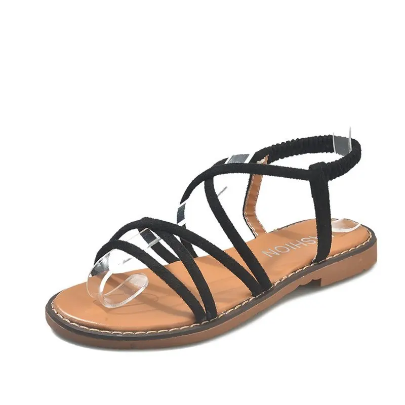 Cross Elastic Strap Sandals Women's 2022 New Female Casual Flat Suede Roman Shoes Students Heel Height 2cm Designer Sandals
Cross Elastic Strap Sandals Women's 2022 New Female Casual Flat Suede Roman Shoes Students Heel Height 2cm Designer Sandals