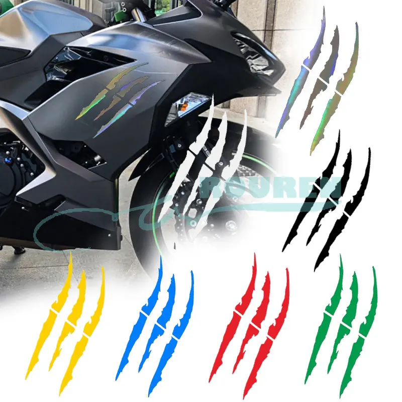 Car Helmet Motorcycle Stickers Monster Claw Scratched Stripe Reflective Waterproof Moto for Yamaha Honda Decals Modified Parts
Car Helmet Motorcycle Stickers Monster Claw Scratched Stripe Reflective Waterproof Moto for Yamaha Honda Decals Modified Parts