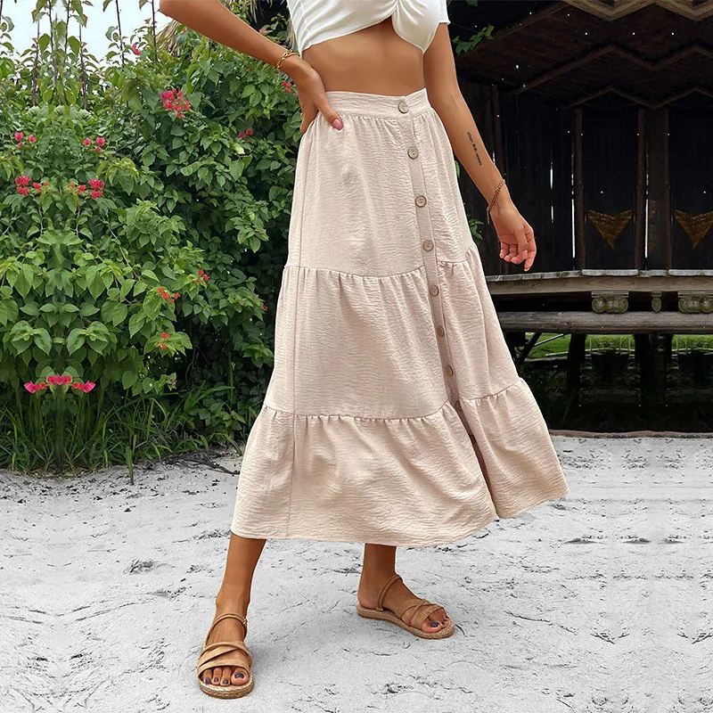 New casual dress, solid color half length skirt for women women clothing long skirt vintage
New casual dress, solid color half length skirt for women women clothing long skirt vintage