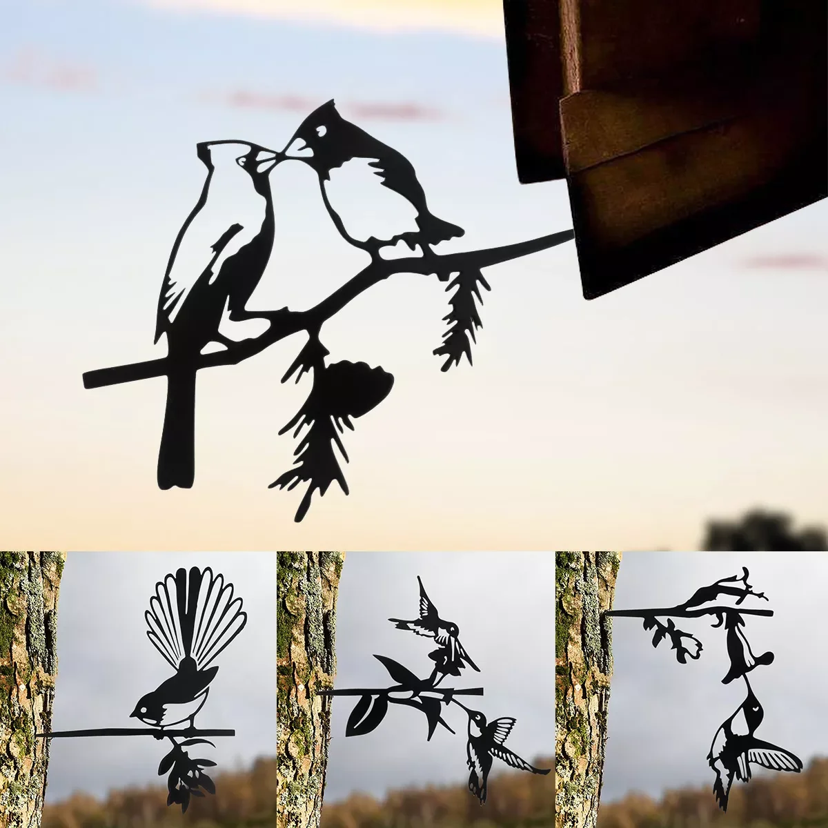 Garden Branch Ornament Iron Silhouette Bird Tree Art Hollow Out Silhouette Sculpture Vivid Decorative Metal Bird Art Decoration
Garden Branch Ornament Iron Silhouette Bird Tree Art Hollow Out Silhouette Sculpture Vivid Decorative Metal Bird Art Decoration