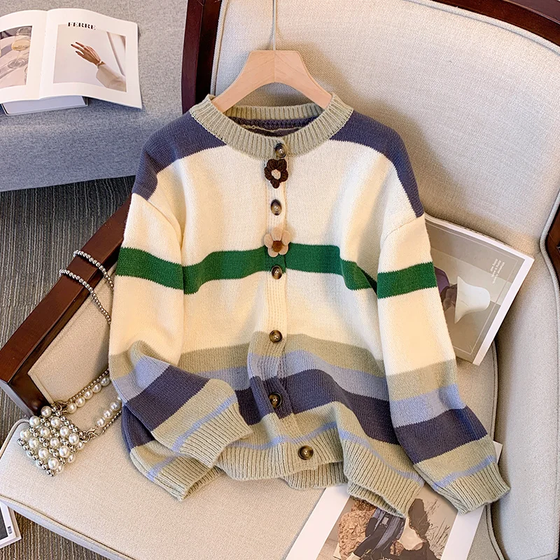 streak Women's Sweater Loose Long Sleeves 2023 Spring and Autumn Korean Fashion Chic Short Cardigan for Women Kawaii Sweater
streak Women's Sweater Loose Long Sleeves 2023 Spring and Autumn Korean Fashion Chic Short Cardigan for Women Kawaii Sweater