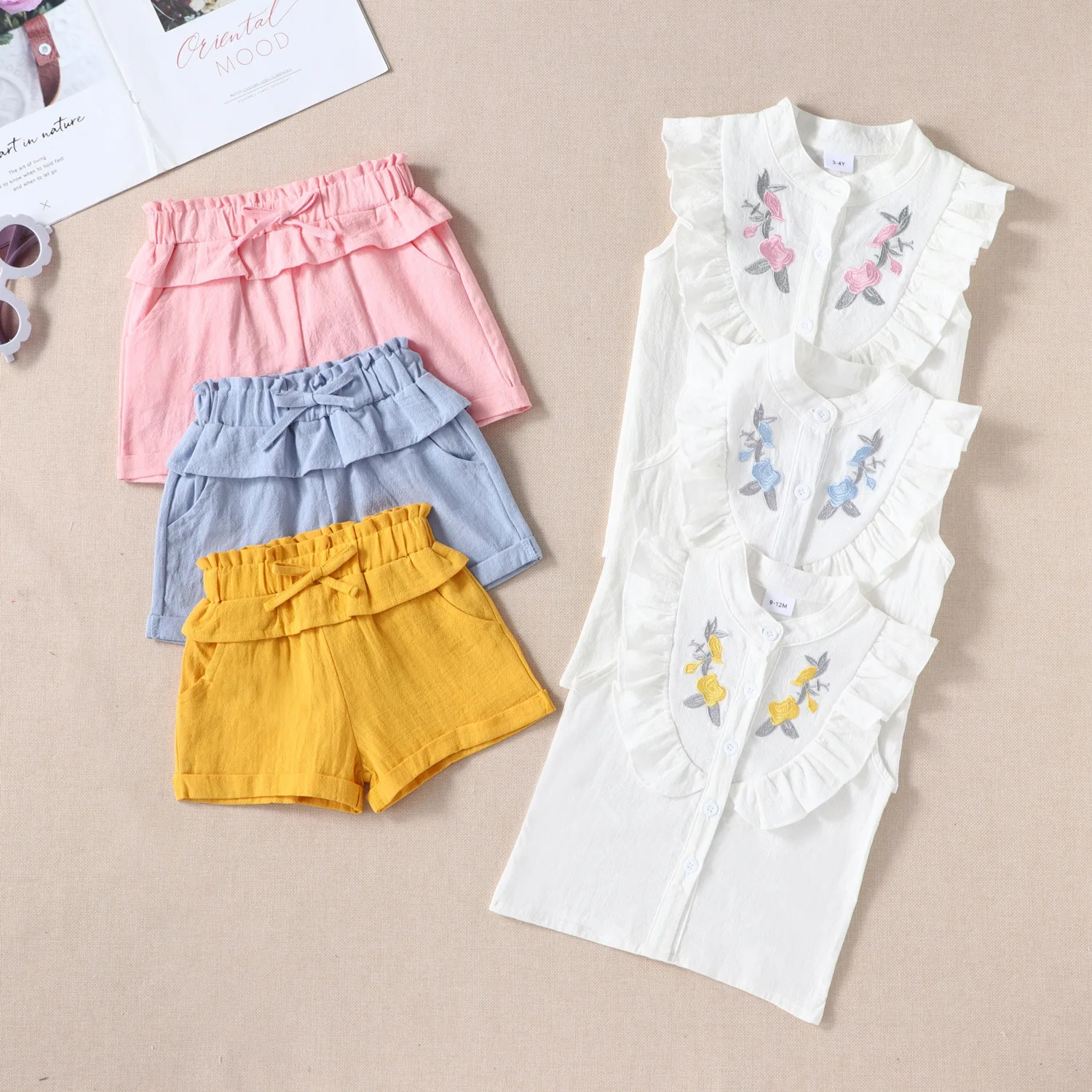 Baby Girl Clothes Children Clothing Sets Toddler Solid Embroidery Vest + Ruffle Shorts 2pcs Set Infant Summer Sleeveless Outfits
Baby Girl Clothes Children Clothing Sets Toddler Solid Embroidery Vest + Ruffle Shorts 2pcs Set Infant Summer Sleeveless Outfits