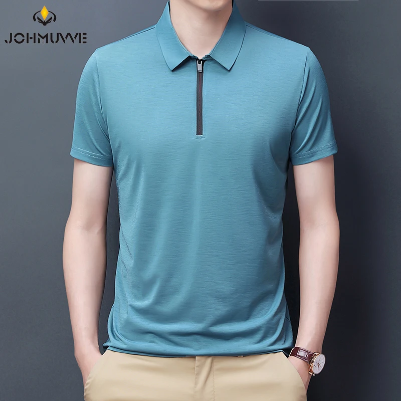 JOHMUVVE New Spring and Summer Solid Color Men's Short-sleeved POLO Shirt Casual Zipper Short-sleeved Top
JOHMUVVE New Spring and Summer Solid Color Men's Short-sleeved POLO Shirt Casual Zipper Short-sleeved Top