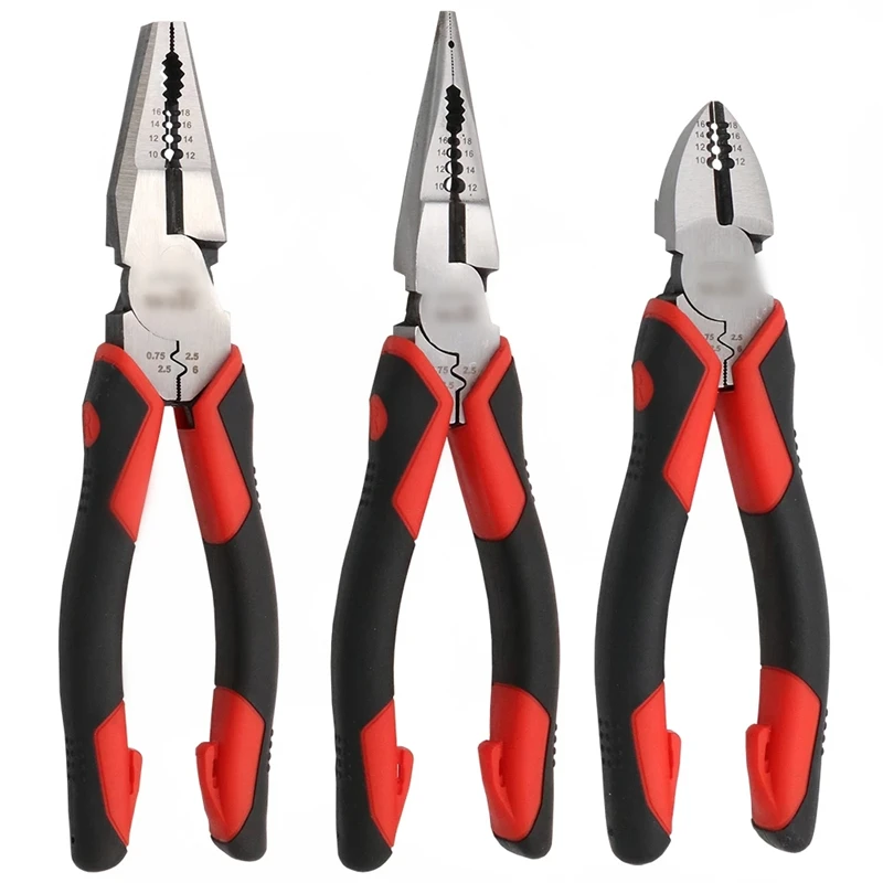 Multifunctional Wire Stripper Crimping Pliers Long Nose Diagonal Cutting Pliers Professional Electrician Manual Tools
Multifunctional Wire Stripper Crimping Pliers Long Nose Diagonal Cutting Pliers Professional Electrician Manual Tools