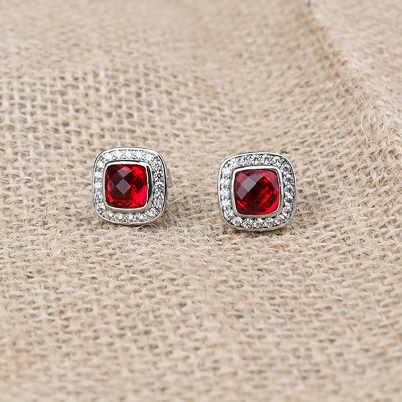 JADE ANGEL Red Garnet Earrings 7mm Zircon Fashion Design Luxury Ladies Wedding Diamond Stud Earrings
JADE ANGEL Red Garnet Earrings 7mm Zircon Fashion Design Luxury Ladies Wedding Diamond Stud Earrings