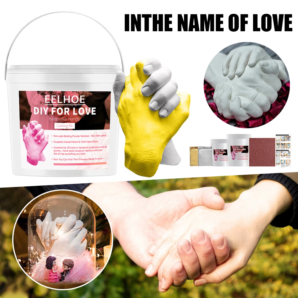 3D Hand Casting Mold Kit for Couples DIY Plaster Hand Mold Powder for Adults and Kids Valentine's Day Wedding Anniversary Gift
3D Hand Casting Mold Kit for Couples DIY Plaster Hand Mold Powder for Adults and Kids Valentine's Day Wedding Anniversary Gift
