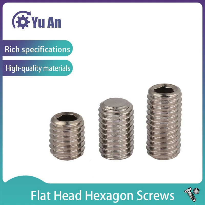 Gb77 304 Stainless Steel Flat End Hexagon Set Screw Flat Head Cap Screw M3-m10 20PCS
Gb77 304 Stainless Steel Flat End Hexagon Set Screw Flat Head Cap Screw M3-m10 20PCS