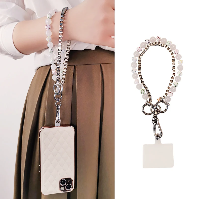Sieve Beaded Portable Double Chain with Clip Phone Lanyard Short Wrist Lanyard Pickup Chain Lanyard Hand Beaded Antilost Lanyard
Sieve Beaded Portable Double Chain with Clip Phone Lanyard Short Wrist Lanyard Pickup Chain Lanyard Hand Beaded Antilost Lanyard