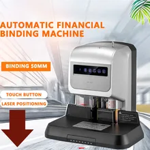 GP-50P Financial Voucher Binding Machine 500 Smart Electric Binding Documents, File, Accounting, Bills, Perforation and Assembly