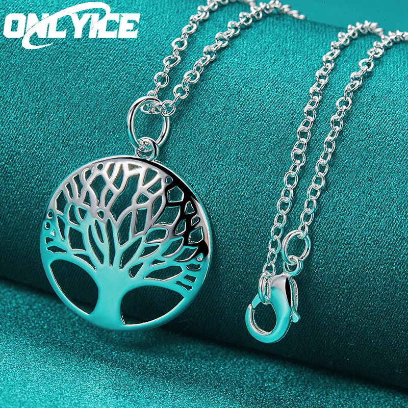 Hot Sale 925 Sterling Silver Fashion Jewelry 16-30 Inches Charm Round Tree Pendant Necklace For Women Man Wedding Birthday Gifts
Hot Sale 925 Sterling Silver Fashion Jewelry 16-30 Inches Charm Round Tree Pendant Necklace For Women Man Wedding Birthday Gifts