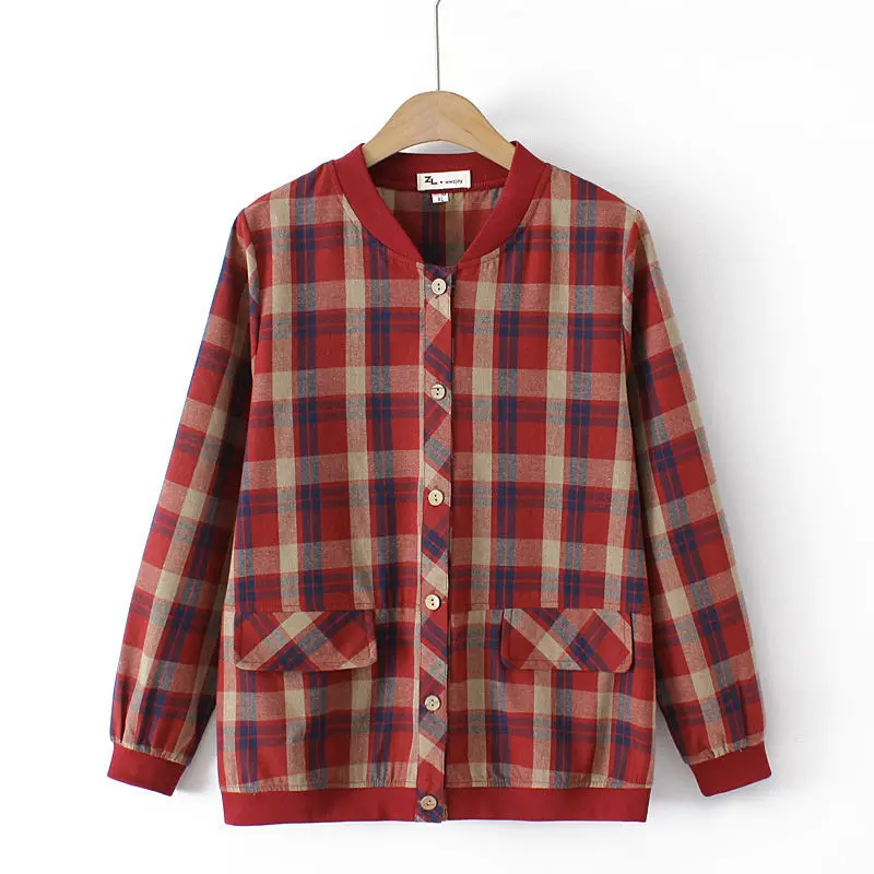 2022 Spring Fall Clothes for Women Fashion Plaid Printing Long Sleeves Jacket Thin Coat Overcoat Winter Outwear Coat Women Q341
2022 Spring Fall Clothes for Women Fashion Plaid Printing Long Sleeves Jacket Thin Coat Overcoat Winter Outwear Coat Women Q341