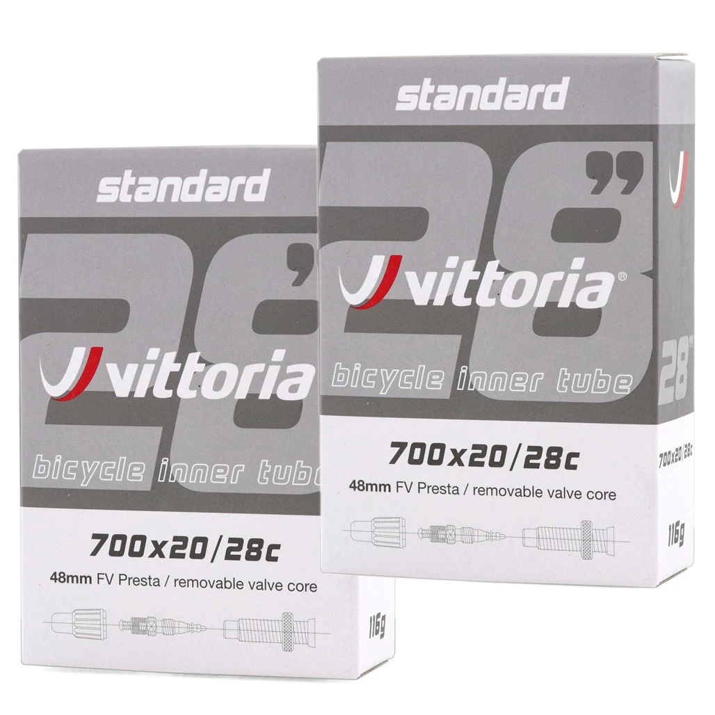 

1 Pair Vittoria Lite / Standard Butyl SV Inner Tube 700x20/28C for 28" 700C Road bike 48/60/80mm Presta Valve Stem