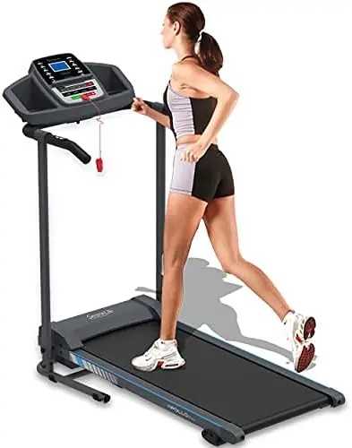 

Складная беговая дорожка, домашнее фитнес-оборудование с ЖК-экраном для ходьбы и бега, тренажер для кардио-тренировок, предустановленный и регулируемый