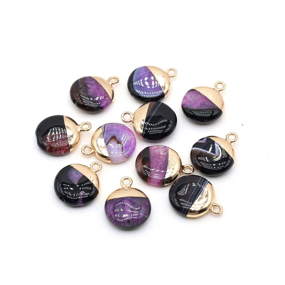 Natural Striped Agate Round Gemstone Pendant for Jewelry Making Diy Handmade Necklace Bracelet Earrings Jewelry Accessories Gift
Natural Striped Agate Round Gemstone Pendant for Jewelry Making Diy Handmade Necklace Bracelet Earrings Jewelry Accessories Gift