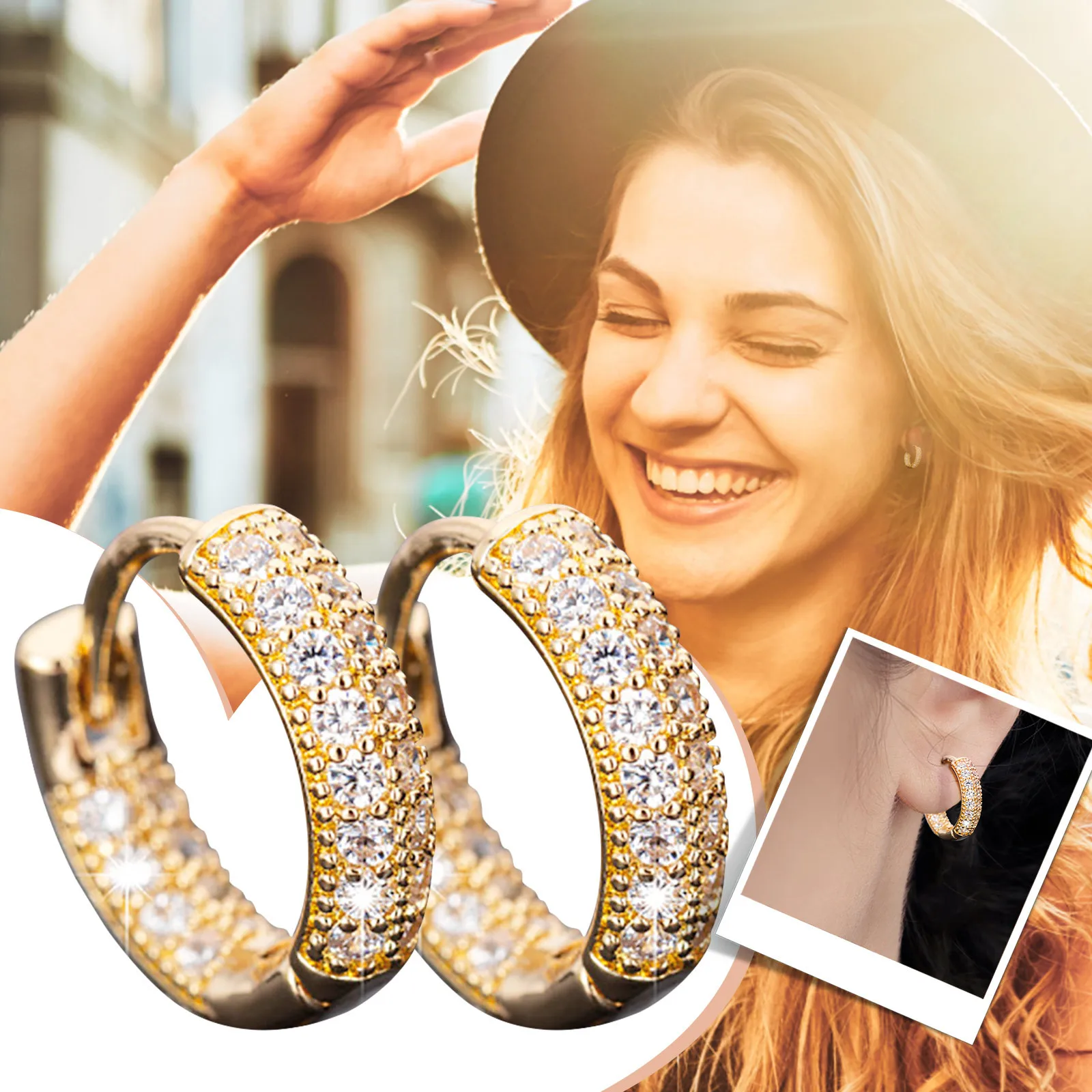Women Hoop Diamond Earrings Lightweight Hoop Shiny Zirconia Earrings Jewelry Gifts Women Earrings Fashion
Women Hoop Diamond Earrings Lightweight Hoop Shiny Zirconia Earrings Jewelry Gifts Women Earrings Fashion