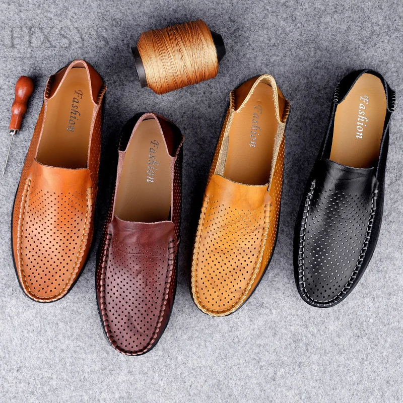FIXSYS Summer Mens Leather Loafers Flat Moccasins Outdoor Hollow Breathable Driving Shoes Lightweight Man Casual Shoes Hombre
FIXSYS Summer Mens Leather Loafers Flat Moccasins Outdoor Hollow Breathable Driving Shoes Lightweight Man Casual Shoes Hombre