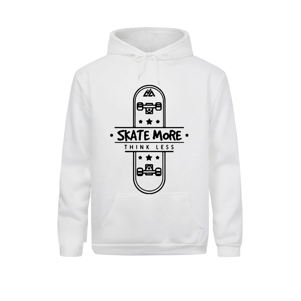 

Skate More Think Less Hip Hop Fashion Sport Fall Sweatshirt Mens Plain Hooded Pullover Premium Cotton Custom Design