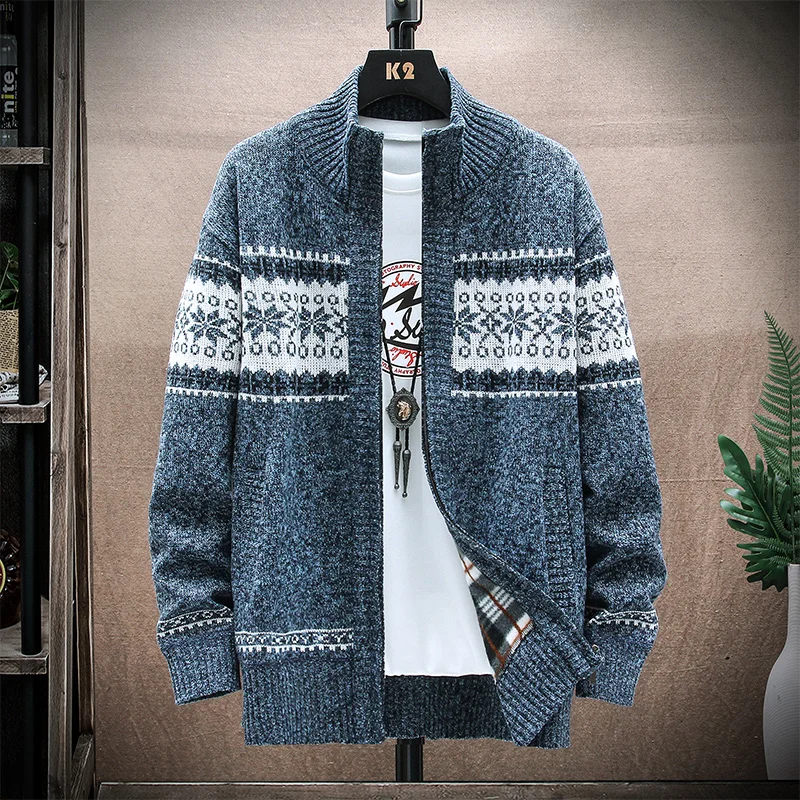 Men's Cardigan Autumn Winter New Slim Fit Stand Collar Zipper Sweater Coat Jacket Male Clothing Solid Cotton Thick Warm Sweater
Men's Cardigan Autumn Winter New Slim Fit Stand Collar Zipper Sweater Coat Jacket Male Clothing Solid Cotton Thick Warm Sweater