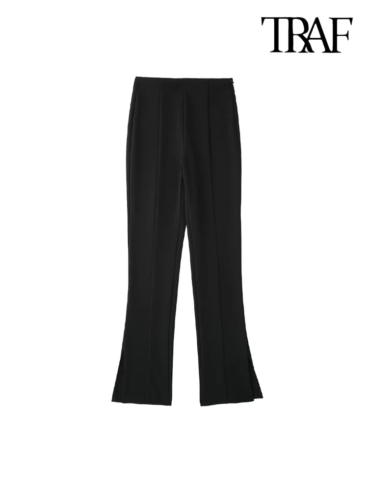 Брюки-клеш Женские с разрезом, высокой талией и молнией сбоку
Брюки-клеш Женские с разрезом, высокой талией и молнией сбоку