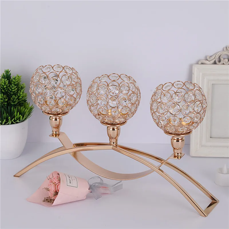 3 Arms Candelabras Crystal Arch Bridge Goblet Candle Holders Bowl Tealight Candlesticks Romantic Ornament for Home Wedding Decor
3 Arms Candelabras Crystal Arch Bridge Goblet Candle Holders Bowl Tealight Candlesticks Romantic Ornament for Home Wedding Decor