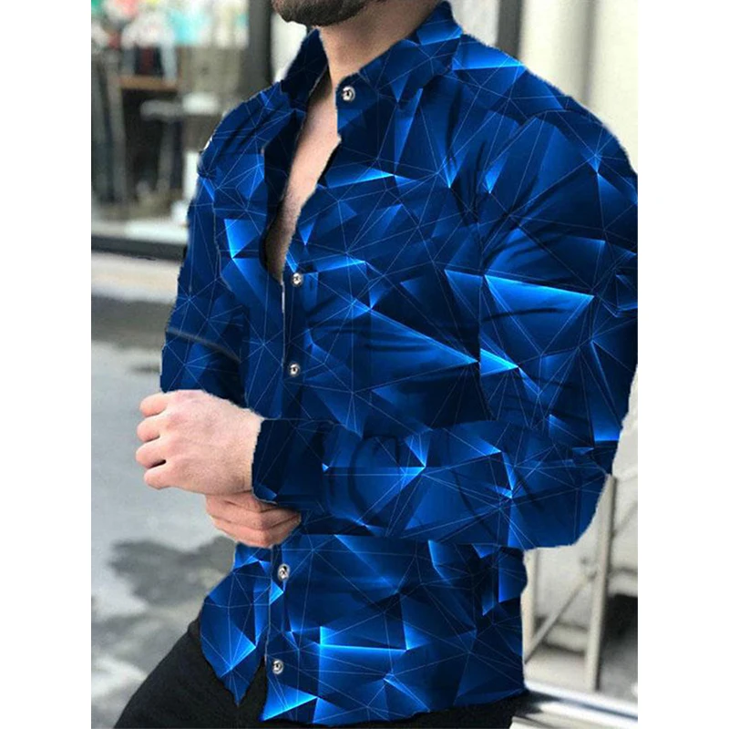 Fashion Social Men Shirts Spring Turn-down Collar Buttoned Shirt Casual Geometric Print Long Sleeve Tops Mens Clothing Cardigan
Fashion Social Men Shirts Spring Turn-down Collar Buttoned Shirt Casual Geometric Print Long Sleeve Tops Mens Clothing Cardigan
