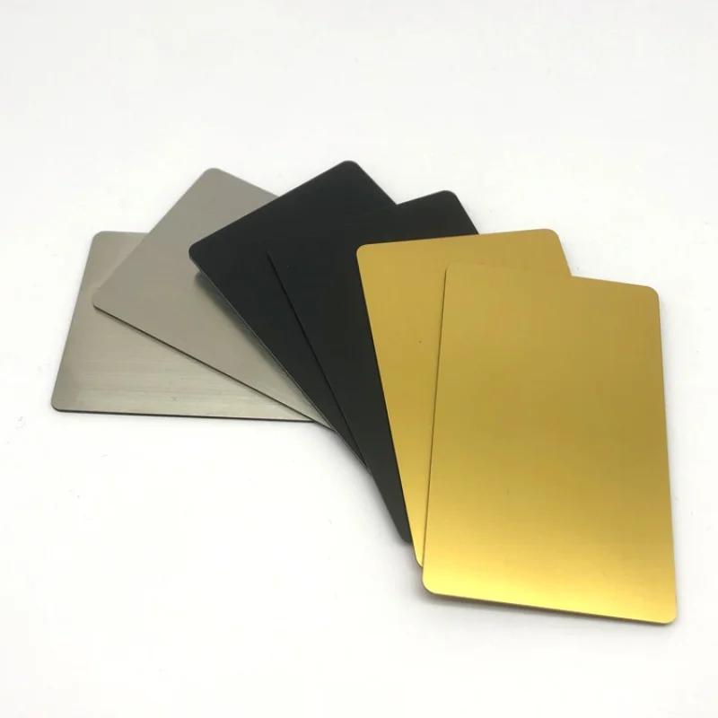 

custom design Customized Writeable Personalized Hybrid Hidden Matte Black Contactless Rfid Nfc Chip Metal Business Cards