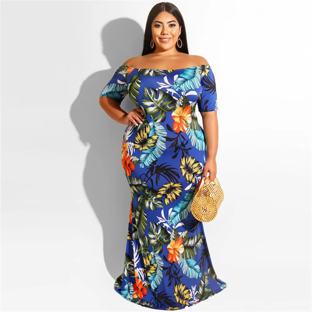 Xl-5xl Plus One-Shoulder Dress Women Summer Boho Floral Print Dress Long Maxi Dresses Beach Party Big Size Curve Fat Lady
Xl-5xl Plus One-Shoulder Dress Women Summer Boho Floral Print Dress Long Maxi Dresses Beach Party Big Size Curve Fat Lady