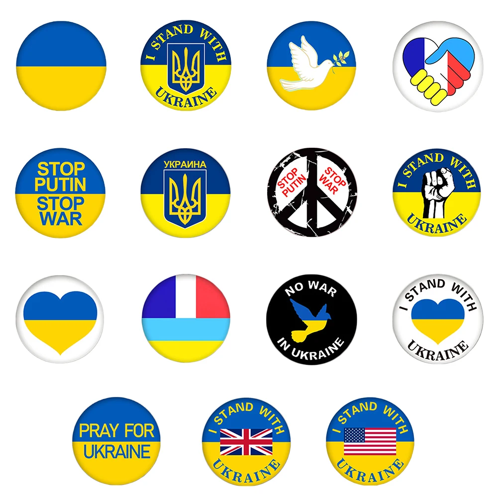 Ukraine Tinplate Flag Badge Ukrainian National Emblem Brooch Round Badges 15 Styles Peace Flag Armband Lapel Pins for Clothes
Ukraine Tinplate Flag Badge Ukrainian National Emblem Brooch Round Badges 15 Styles Peace Flag Armband Lapel Pins for Clothes