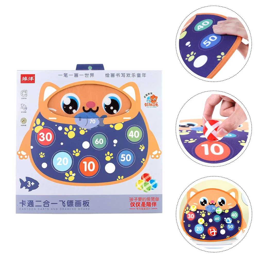 1 Set 2 in 1 Board Games Dart Board Set Drawing Board Sticky Toys Dartboard Game
1 Set 2 in 1 Board Games Dart Board Set Drawing Board Sticky Toys Dartboard Game