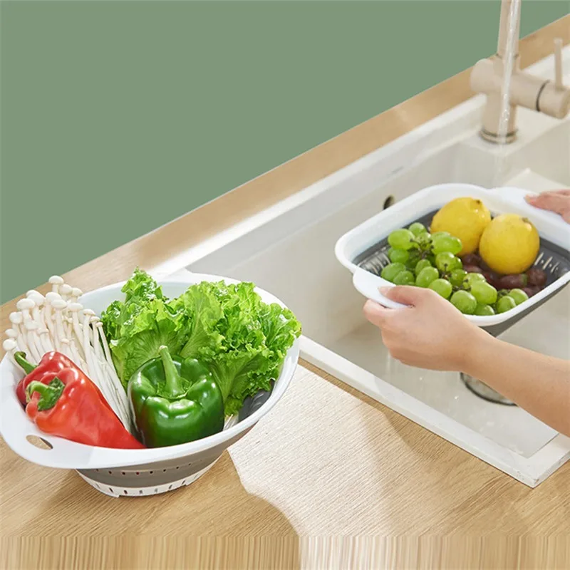 Collapsible Silicone Kitchen Storage Basket Multi-use Fruit Vegetable Drainer Foldable Kitchen Draining Organzier
Collapsible Silicone Kitchen Storage Basket Multi-use Fruit Vegetable Drainer Foldable Kitchen Draining Organzier
