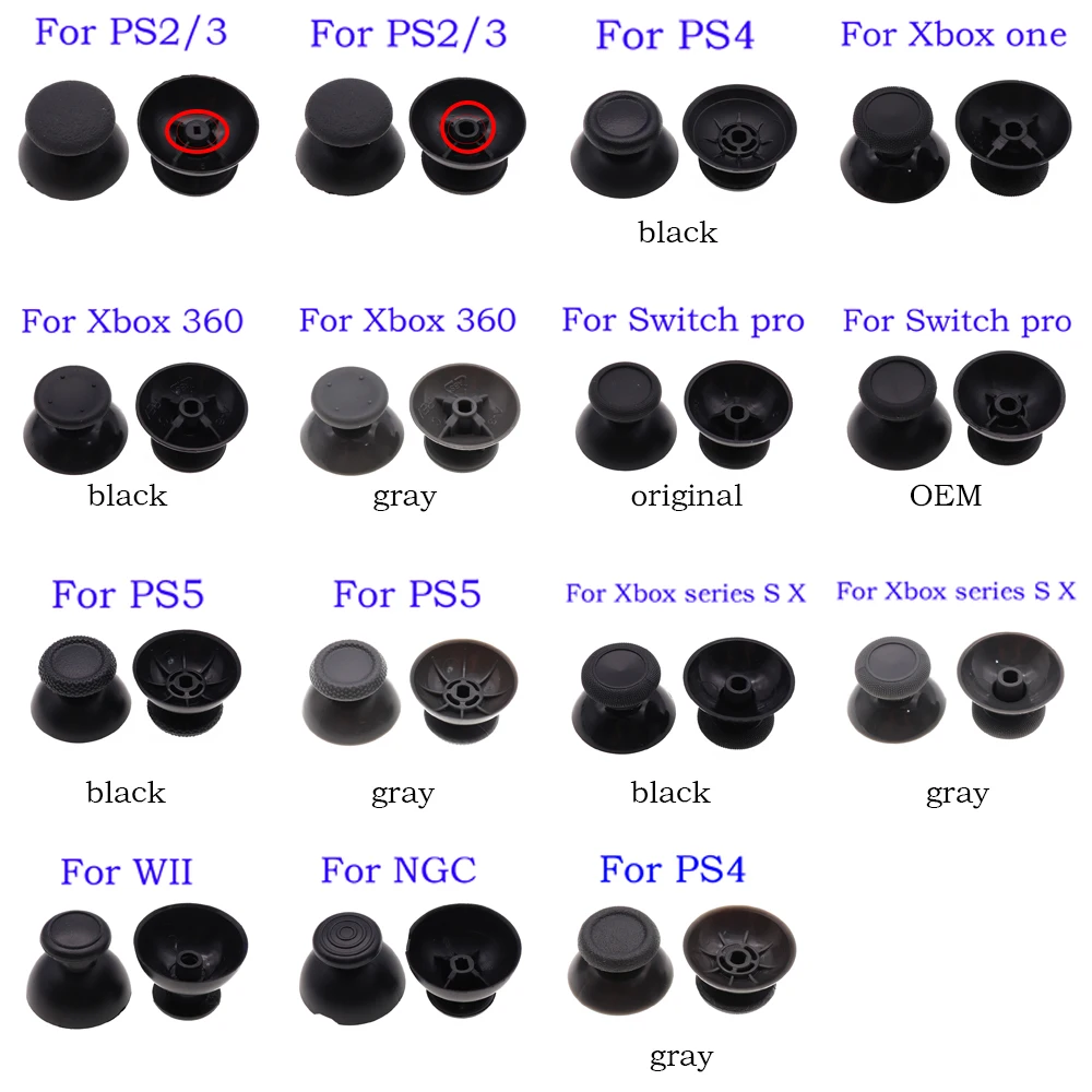 

1pcs Analog Joystick Stick grip Cap for PS2 PS3 PS4 pro slim PS5 Xbox 360 Xbox Series S One S X gamepad Controller handle