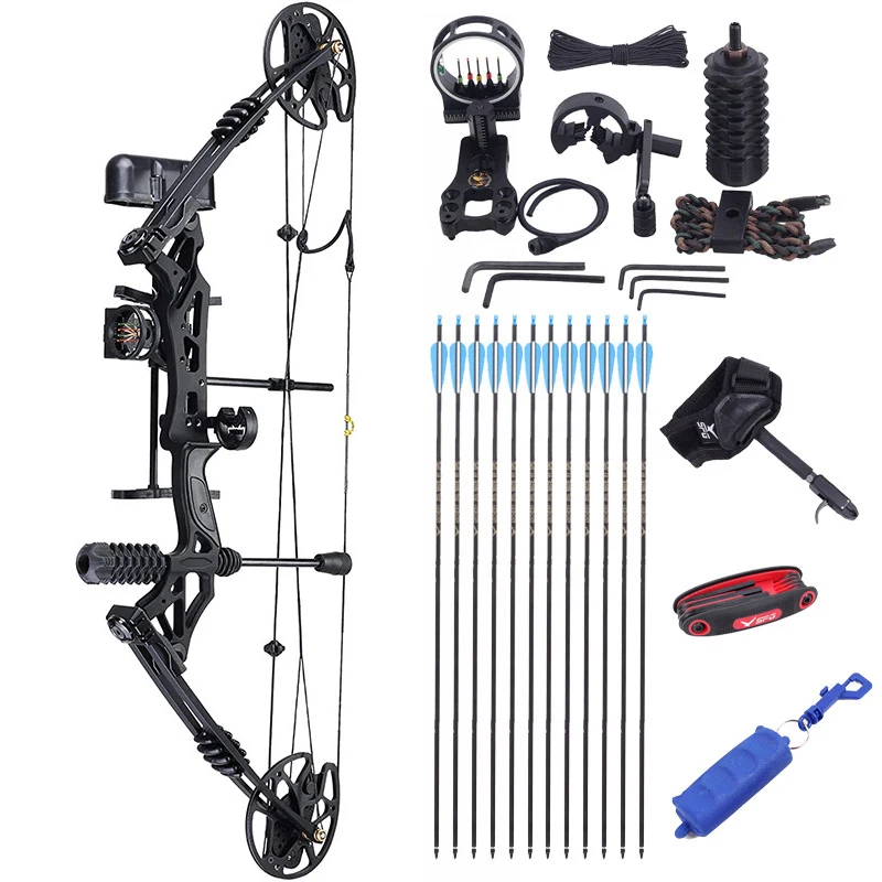 30-70 Lbs Adjustable Composite Pulley Bow Set 320FPS Arrow Speed Hunting Bow For Outdoor Archery Hunting Shooting Training
30-70 Lbs Adjustable Composite Pulley Bow Set 320FPS Arrow Speed Hunting Bow For Outdoor Archery Hunting Shooting Training