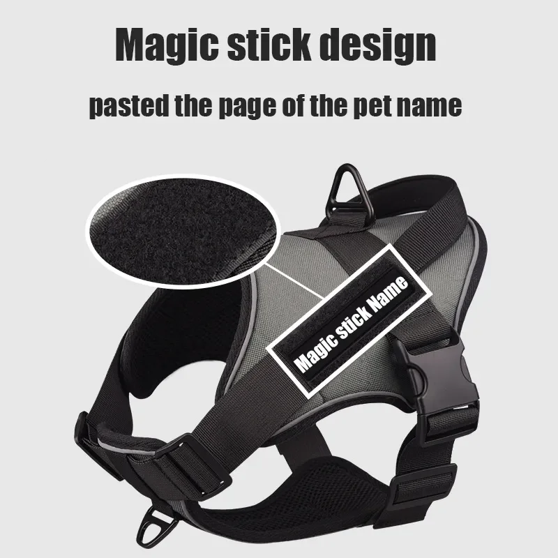 2023 Pet Dog Harness NO PULL Reflective Dog Collar Strap Breathable Adjustable Pet Vest Pasted Pet Name Outdoor Walking Collar S
2023 Pet Dog Harness NO PULL Reflective Dog Collar Strap Breathable Adjustable Pet Vest Pasted Pet Name Outdoor Walking Collar S