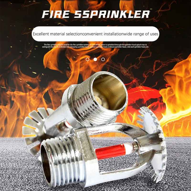 

1Pc 68 Degrees Pendent for Fire Extinguishing System Protection Sprinkler Head Pendent Sprinklers Side Hidden Fire Sprinkler