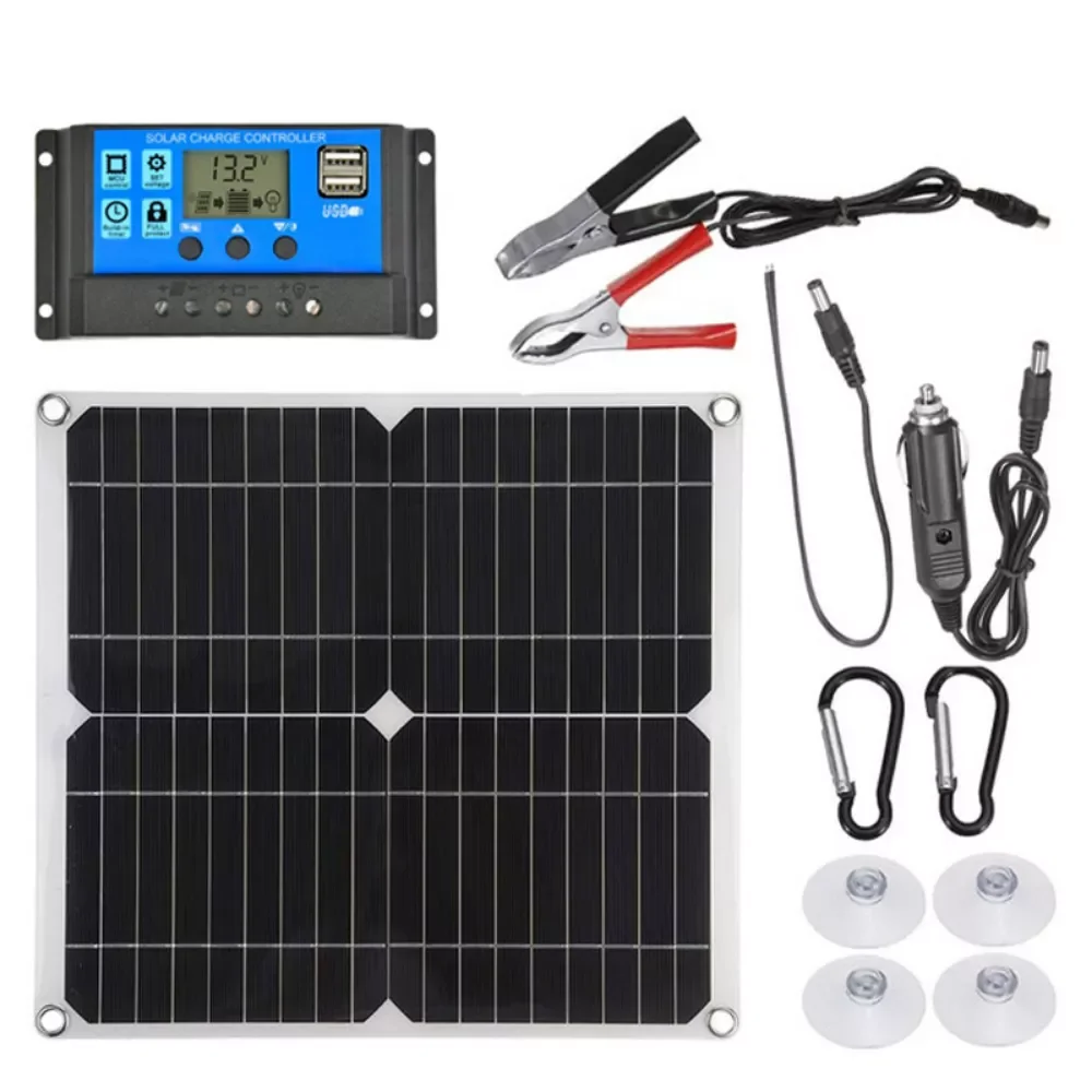 100W Solar Panel 12V DC USB Portable Fast-charging Emergency with 10-60A Controller Solar Outdoor Battery Charger for Car Yacht
100W Solar Panel 12V DC USB Portable Fast-charging Emergency with 10-60A Controller Solar Outdoor Battery Charger for Car Yacht