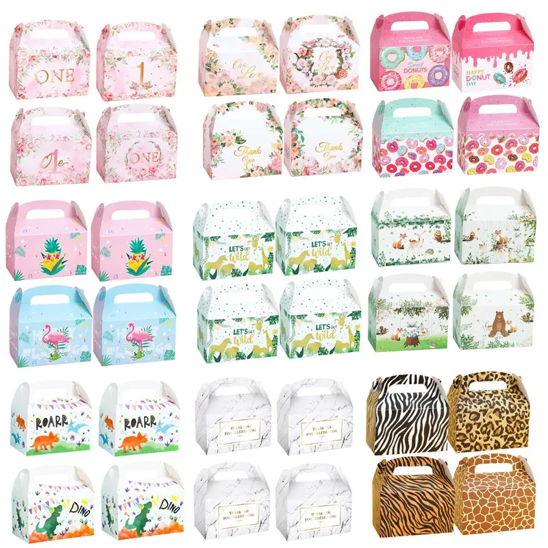 

Colorful Gifts Box Kraft Paper Cupcake Packaging Wedding Birthday Party Baby Shower Decoration DIY Cake Carton Candy Box Bags