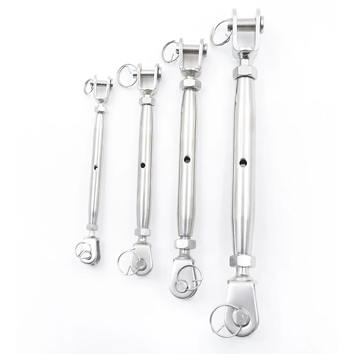 1pcs Stainless Steel 304 / 316 Turnbuckle Bolt Wire Rope Tensioning Tightener Tight Connector M5 M6 M8 M10 M12 M14 M16 M20 M24
1pcs Stainless Steel 304 / 316 Turnbuckle Bolt Wire Rope Tensioning Tightener Tight Connector M5 M6 M8 M10 M12 M14 M16 M20 M24