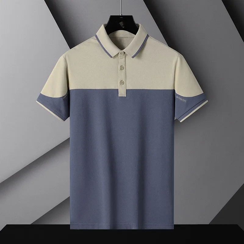Fashion Golf Shirts Male Short Sleeve Patchwork Lapel T-shirts Casual Elastic Tops for Men Brand Sportswear Plus Size 4XL Summer
Fashion Golf Shirts Male Short Sleeve Patchwork Lapel T-shirts Casual Elastic Tops for Men Brand Sportswear Plus Size 4XL Summer